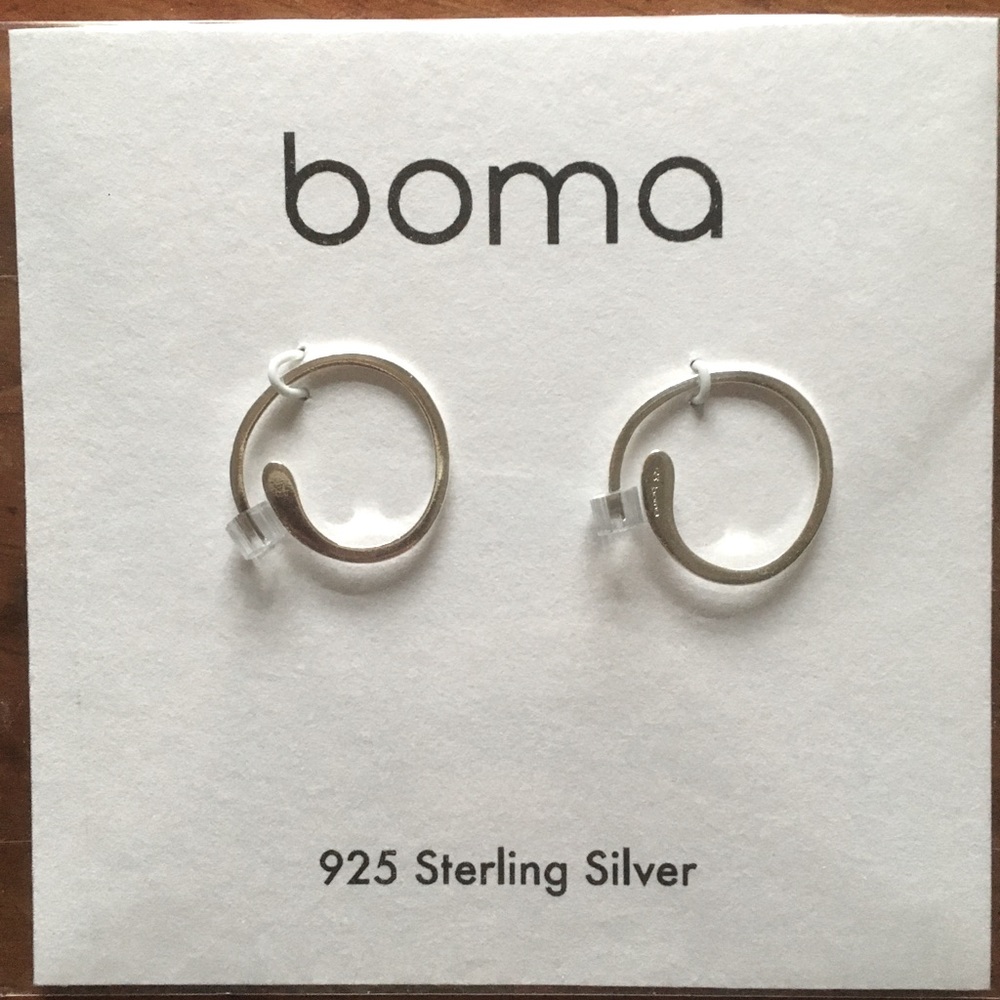 Sterling silver hoop earrings